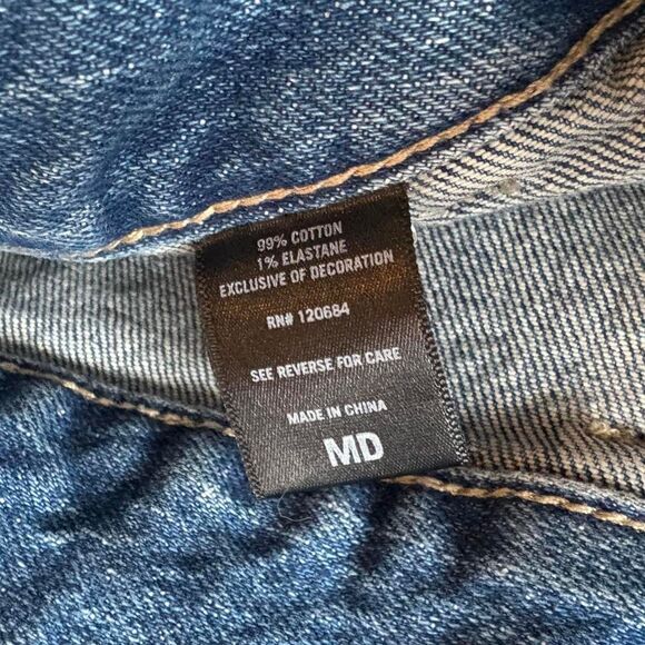 Skull Angel Wings Denim Mini Skirt Hot Topic Emo Goth Scene Social Collision - Picture 4 of 6